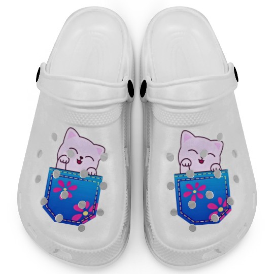 Cat in the pocket Clogs