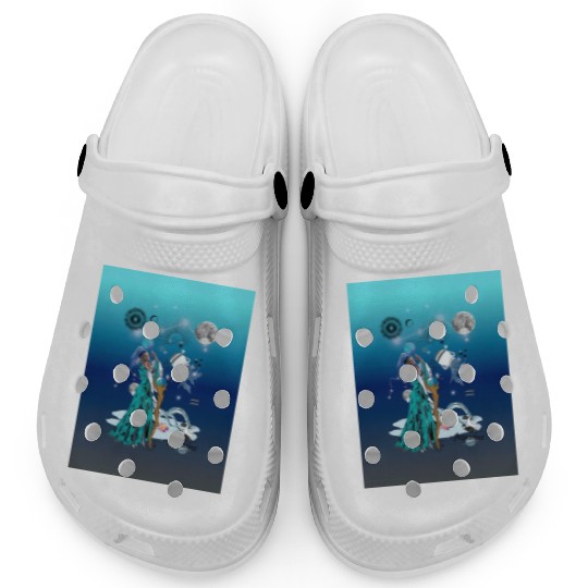 Zodiac sign Aquarius in the unique version Graphic Clogs