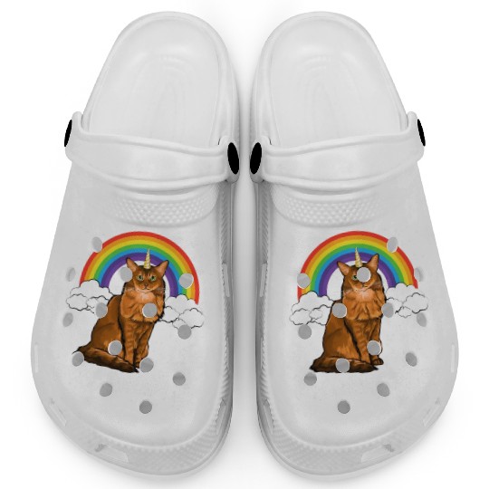 Rainbow Somali Ew People Unicorn Cat Clogs