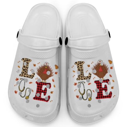 Great Wound Care Nurse Thanksgiving Design Clogs