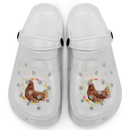 Women Chicken Lover Fall Autumn Farmer170 Clogs