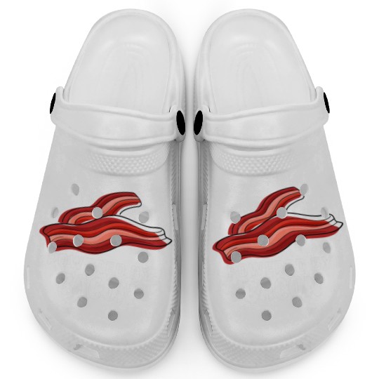 Funny Saying Powered By Bacon Pig Farmer Humorous Clogs