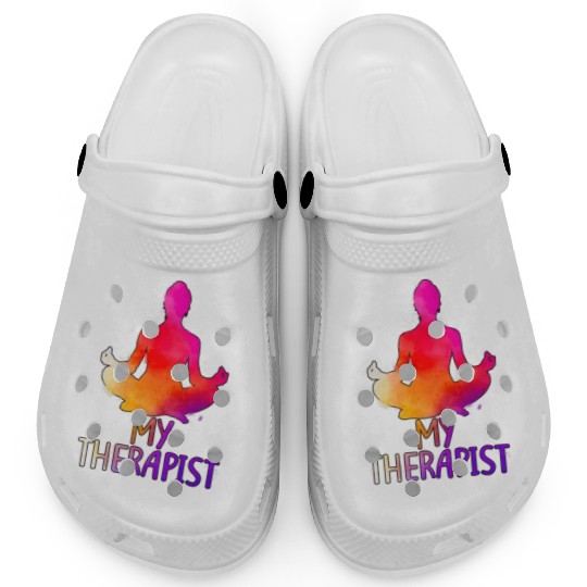 Yoga Meditation Lover Buddha Is My Therapist Clogs