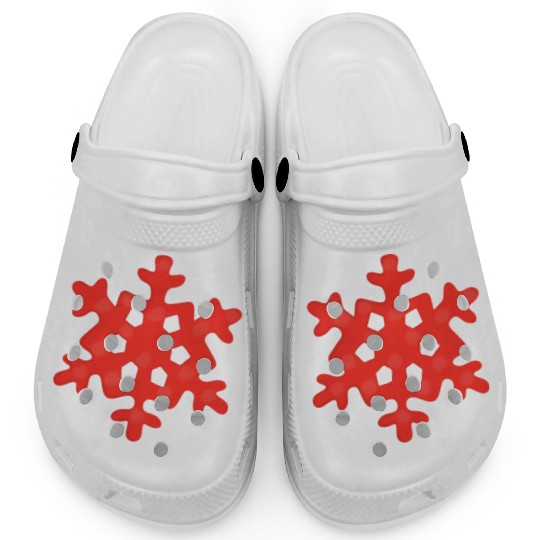 Red Snowflake Clogs
