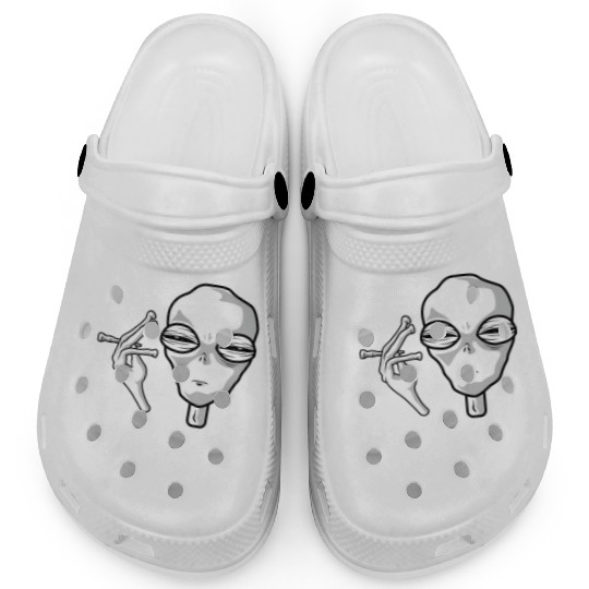 But Is It Art Funny Alien Smoking Alien Art Lover Clogs