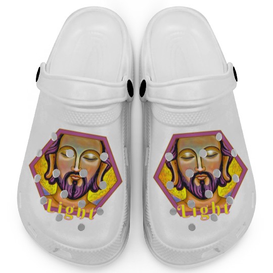 LIGHT Jesus as Buddha Clogs