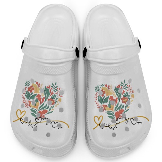 heart flower Clogs