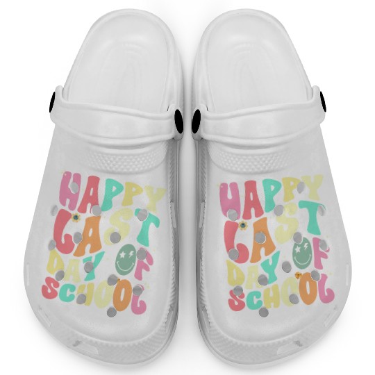 Groovy Happy Last Day of School Teacher Student Clogs
