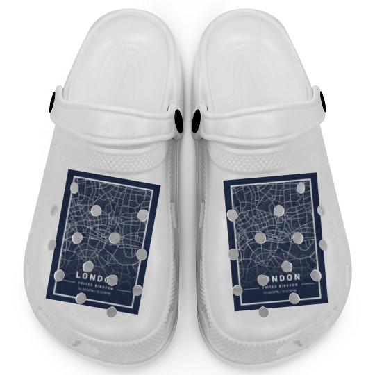 London Light City Map Blueprint design Clogs