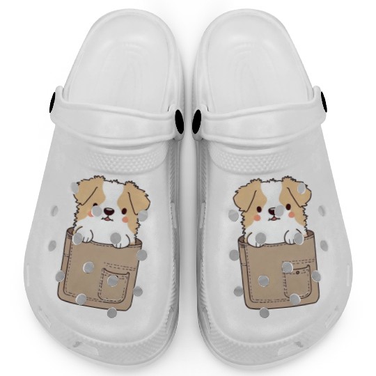 Dog in pocket funny puppy for dog lovers Clogs