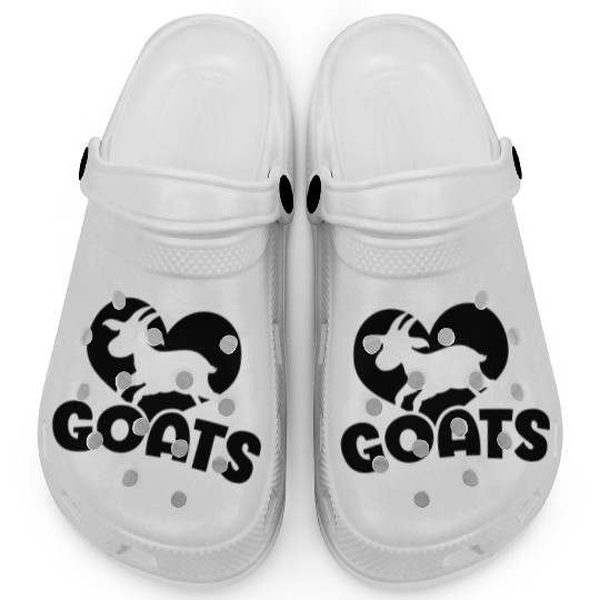 Love goats in heart design for goat lovers Clogs