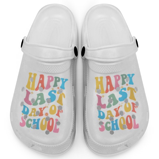 Groovy Happy Last Day of School Teacher Student Clogs