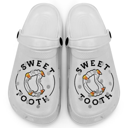 Halloween Candy Corn Fangs Sweet Tooth Clogs