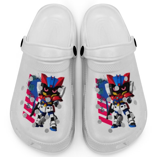 Chibi Mecha: A Cute Cyberpunk Design 2 Clogs