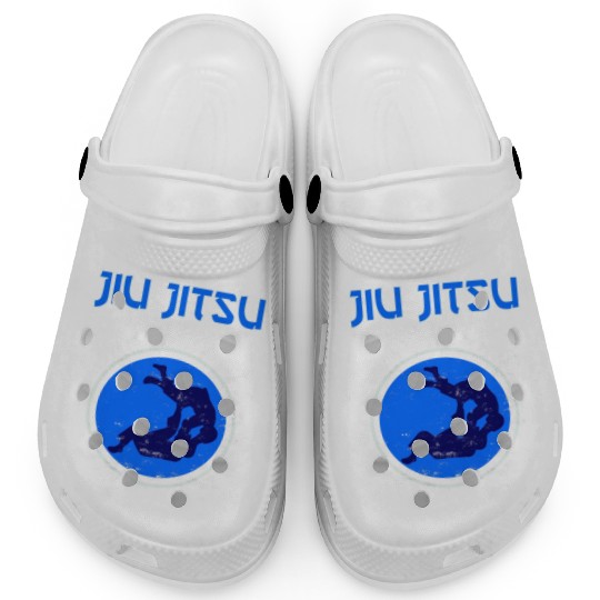 Jiu Jitsu Jiu Jitsu Bjj Mma Blue Dot Clogs