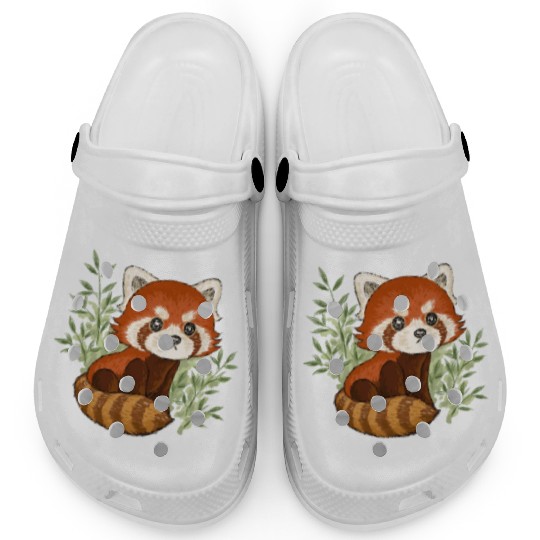 Red Panda In Nature Clogs