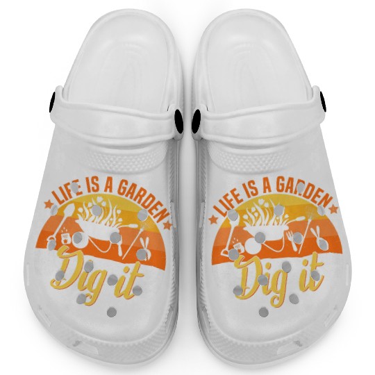 Life is a Garden Dig it Succulent Gardening Grass Clogs