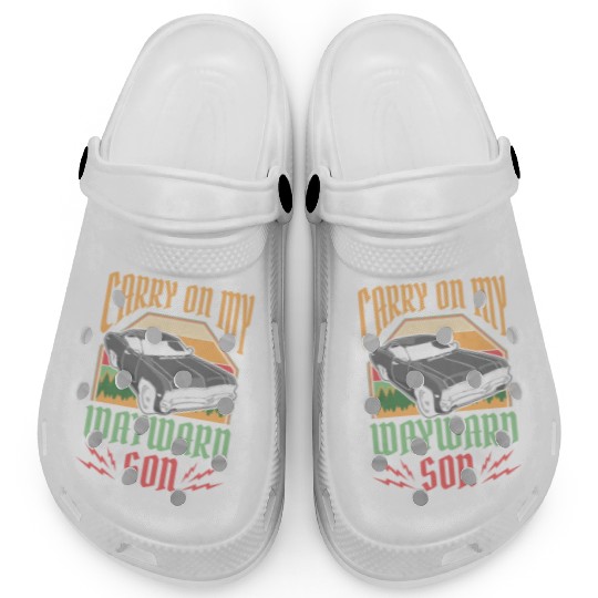 Carry On My Wayward Son Supernatural Clogs