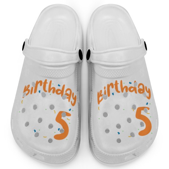 Birthday Boy 5, 5th Birthday Dirt Bike Clogs