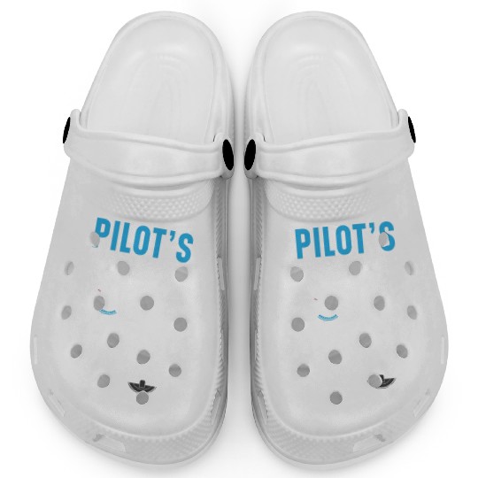 Airplane Plane Pilot Aviator Sky Flight Instructor Clogs