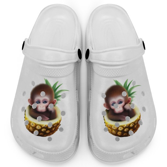 Little monkey in a pineapple Clogs