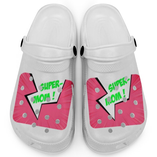 Super-mom super-hero. Best mom Mother's day Comics Clogs