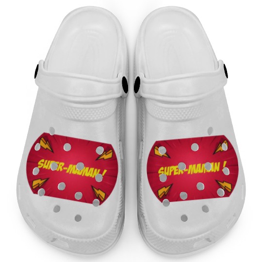 Super-mom super-hero. Best mom Mother's day Comics Clogs