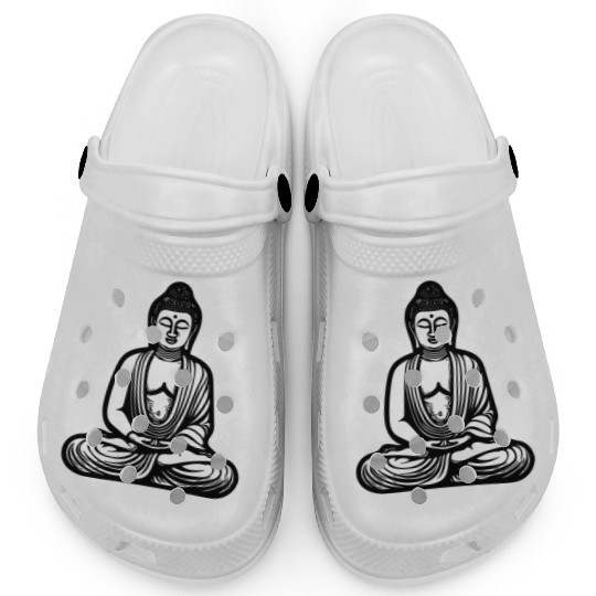 Deep Meditation Buddha Portrait Spiritual Nature Clogs