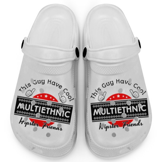 This Guy Have Cool Multi Ethnic Hipster Friends Clogs