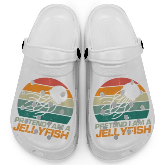 Retro Pretend I m A Jellyfish Ocean Lover Vintage Clogs