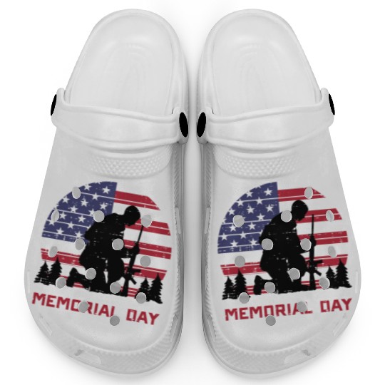 Honor The Fallen Heroes Memorial Day Us Flag Clogs
