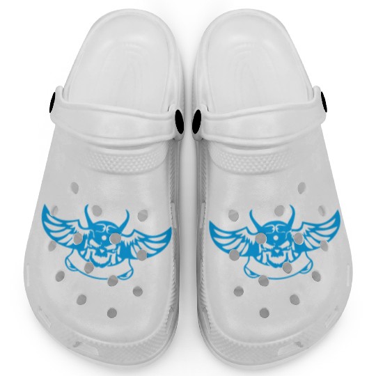 angry bird skull Clogs