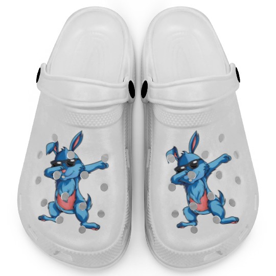 Hip Hop Dabbing Bunny Easter Day Clogs