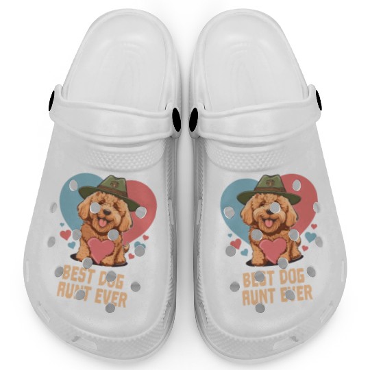 Best Dog Aunt Ever Goldendoodle Cute Dog Mom Clogs