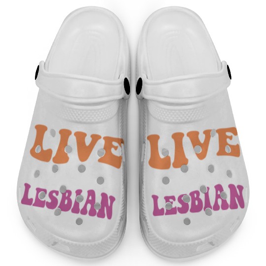 Live Laugh Lesbian LGBT Lesbians Pride Month Clogs