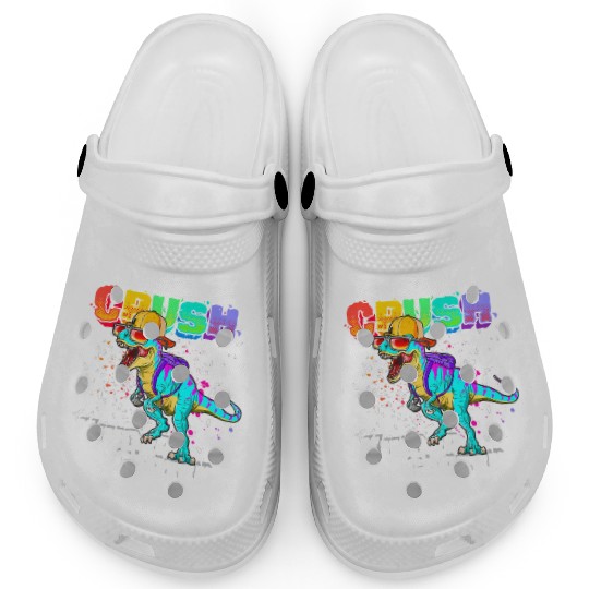 Ready To Crush Kindergarten T Rex Dinosaur Back to Clogs