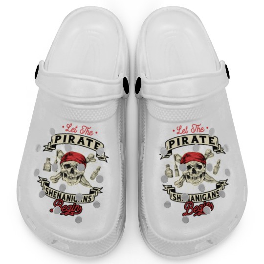 Let The Pirate Shenanigans Begin Crossbones Freebo Clogs