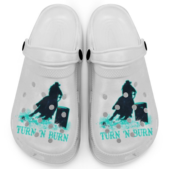 Barrel Racer Barrel Racing Horse Turn And Burn Tea Clogs