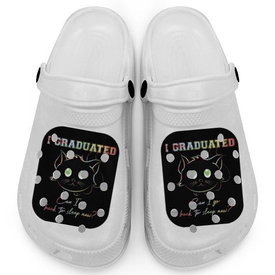 Funny Cute Can I Go Back To Sleep Graduation Clogs