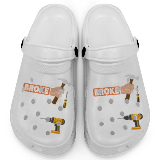 Grandpa Handyman Hardware Store Tools Ain'T Broke Clogs