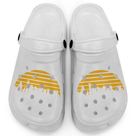 Boston Massachusetts Cityscape Yellow Clogs