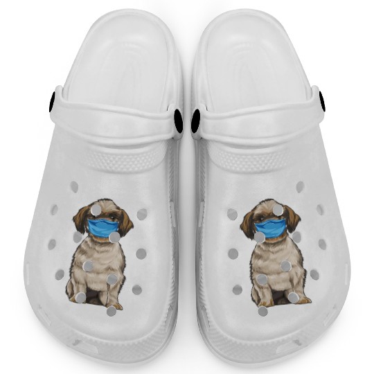 Shih Tzu Ew People Dog Wearing Face Clogs