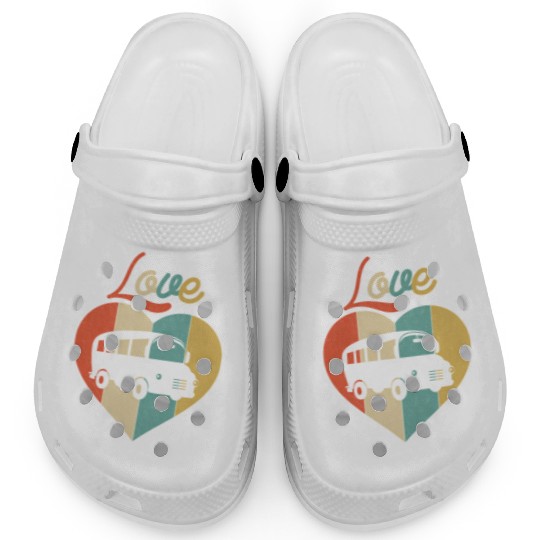 Love School Bus Clogs