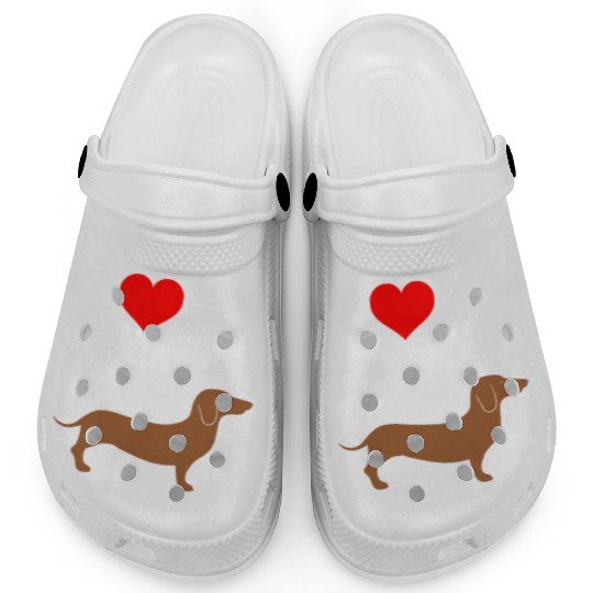 I Love My Wiener Dachshund Weiner Dog Clogs