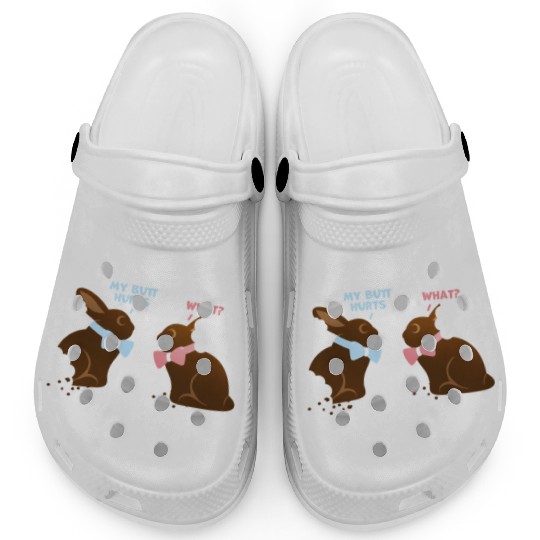 Chocolate Bunny Easter Baetns My Butt Hurts Clogs