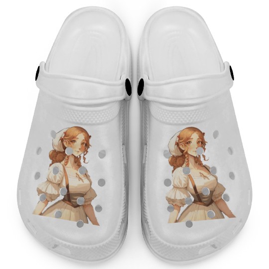 Cute Cottagecore Farm Girl Anime Solarpunk Clogs