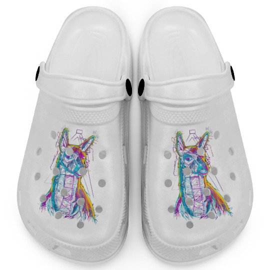 Llama Colorful neon Clogs