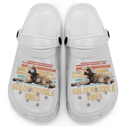 Goldendoodle Vibes Cute Dog Mom Doodle Dog Dad Clogs
