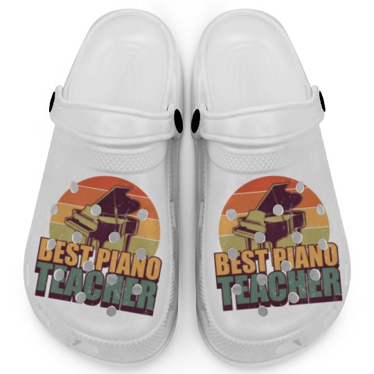 Retro Pianist Best Piano Teacher Clogs