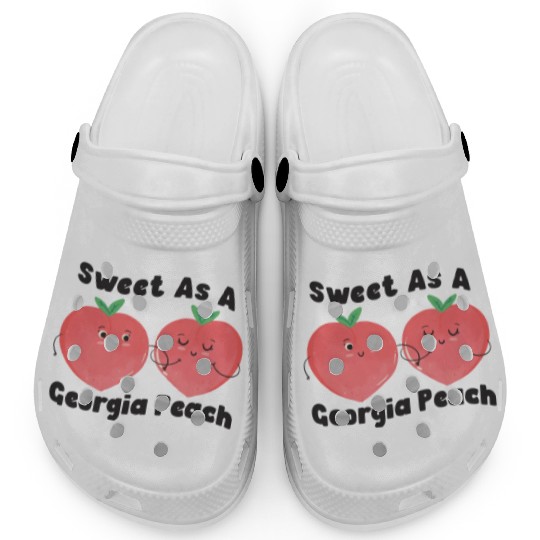 Sweet As A Georgia Peach Cute Funny Southern Clogs